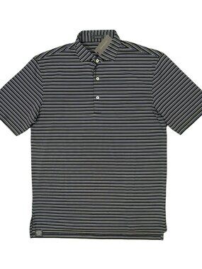 Turtleson Black / Lavender Rory Stripe Performance Polo Golf Purple MF22K07